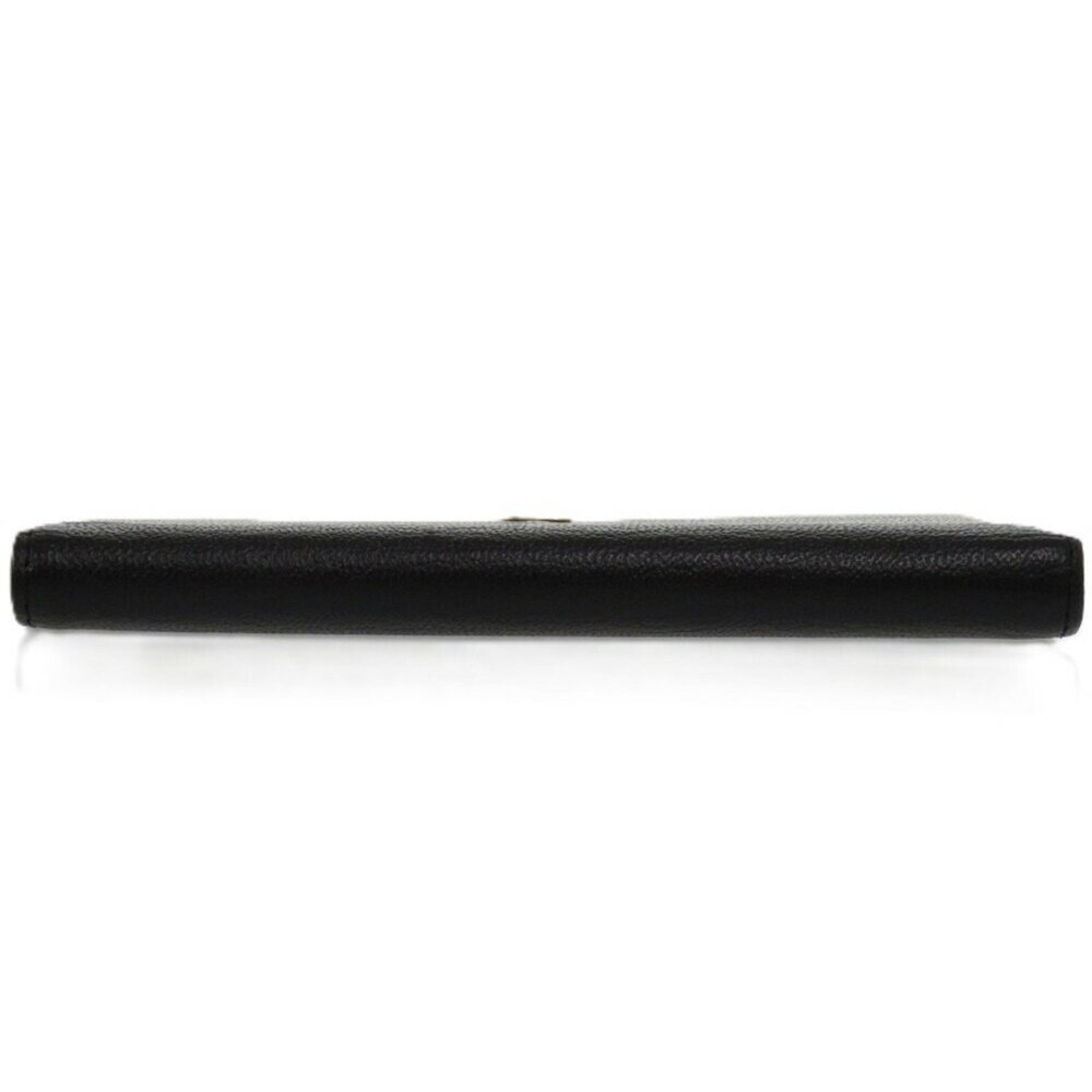CHANEL Black Lambskin Leather Logo Wallet - Picture 6 of 10